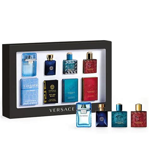 versace miniatures collection men's|versace mini aftershave set.